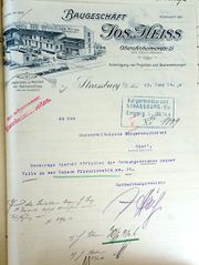 Document d'archive : courrier de Joseph Heiss concernant le permis d'occuper en date du 23 juin 1914