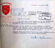 courrier de M. Meschenmoser en 1950