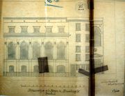 Dessin d'archive: probable façade postérieure (28.11.1884)
