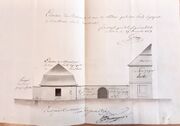 1823, situation avant la construction de la maison avec oriel d'angle (1911)