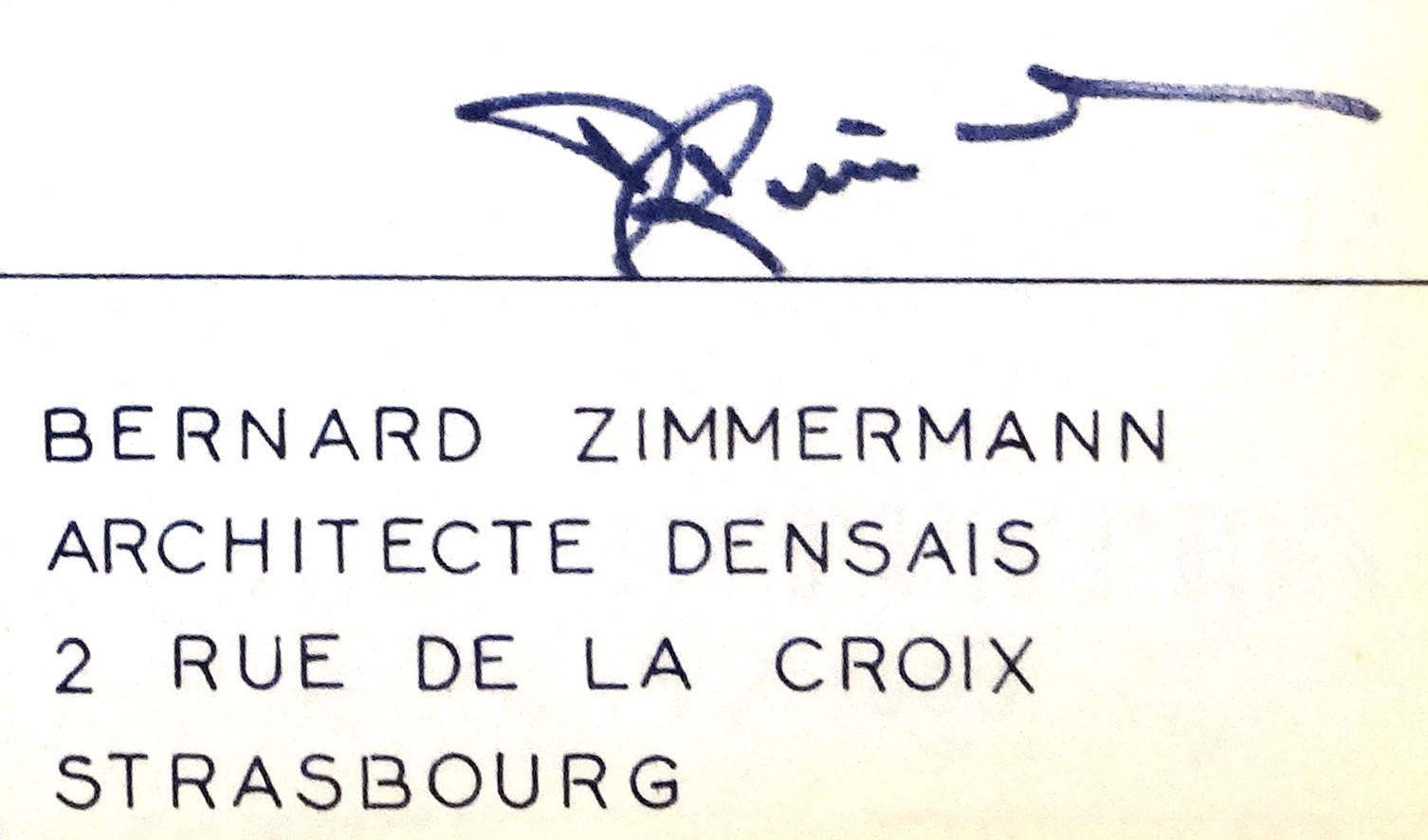 Cartouche et signature en 1978