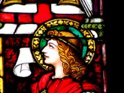 Quatrième vitrail du choeur, détail de saint Georges
