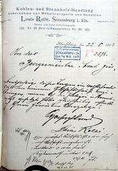 Document d'archive : commerce de Charbon et bois de Louis Rollé