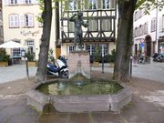 Statue du "Meiselocker", place Saint-Etienne, à Strasbourg