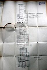 Dessin d'archive : plans de Samuel Landshut pour le n° 5 rue Gambetta