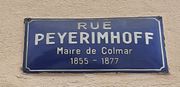 plaque de la rue de Peyerimhoff