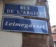 rue de l'Argile / Leimegässel