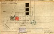 plan de situation en Novembre 1901 (issu du dossier du n°3), désormais les maisons de l'Avenue sont jumelés, sauf la maison personnelle de Friedrich Haller tout à gauche, au total on trouve maintenant 5 maisons le long de l'Avenue