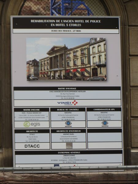 Fichier:11 rue de la Nuée Bleue (Strasbourg) - Panneau de chantier.jpg