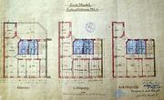 Dessin d'archive: plans des rez-de-chaussée + 1er, 2e et 3e étages