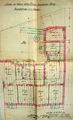 Dessin d'archive: plan des 1er et 2e étages