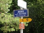 Panneau de l'avenue de l'Elysée