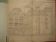 dessin des élévations des façades au crayon de l'architecte