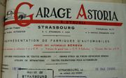 En-tête du garage Astoria en 1929.