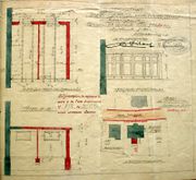 Dessin d'archive: projet de construction d'un garage (architecte : H. Laemmerhirt) (1927)