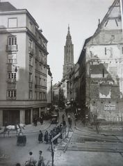 vers 1935 à hauteur de la Grand Rue, à gauche le 21 rue des Francs Bourgeois
