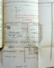 Dessin d'archive : plan pour l'imprimerie Müller-Vogtenberger (vers 1908)
