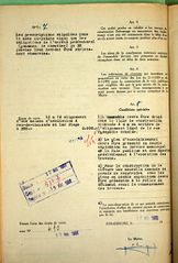 Document d'archive : arrêté portant permis de construire (verso)