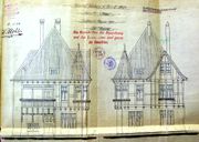 Dessin d'archive: projet définitif, signé par le seul Hippolyte Mohler (décembre 1908)