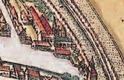 Couvent Sainte Claire d'après plan de 1572. Carte Braun et Hogenberg