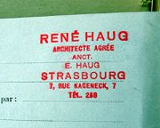 Document d'archive: tampon de René Haug (1935)