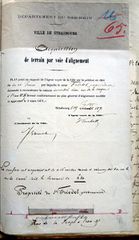 Document d'archive : Document concernant la reconstruction de 1871