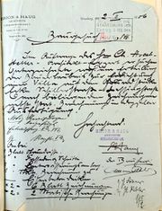 Document d'archive : demande d'autorisation de construire (Baugesuch)