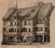 Maison Mieg vers 1840 (coll. Musée Historique)