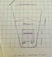 Plan de situation figurant sur le plan dessiné par l'entrepreneur Emile Schmitt en 1885