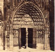Idem:portail central dit "de la Vierge et des Prophètes" (Coll. part.)