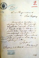 Document d'archive: demande d'autorisation de construire (13.10.1881)