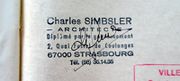Document d'archive : tampon et signature de Charles Simbsler (1980)