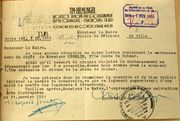 Document d'archive: courrier à en-tête de l'architecte, concernant le surhaussement du dépôt (31.1.1951)