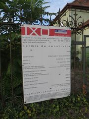Panneau de permis de construire incluant la démolition (10/2023)