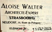 document d'archive, en-tête de courrier d'Aloïse Walter en1925