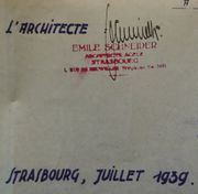 Signature de l'architecte (1939)