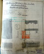 Dessin d'archive : plan de situation (1909 - projet pour le 8a boulevard de la Dordogne).