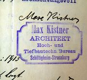 Document d'archive: tampon de l'architecte (1913)