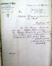 Document d'archive: courrier de l'entreprise de construction à la Ville accompagnant le calcul statique (29.12.1904)