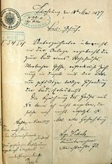 Document d'archive: demande d'autorisation de construire du 18.5.1877