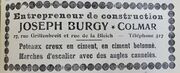 Encart publicitaire dans l'annuaire de 1920