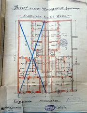 Dessin d'archive: plan du rez-de-chaussée