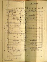 Dessin d'archive: plan du premier étage