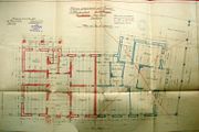 Dessin d'archive: plan du RC des 7 rue Mozart (à g.) 10 rue Waldteufel