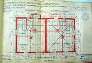Dessin d'archive: plan du 1er étage de la construction initiale