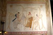 Fresque: le retour d'Hephaistos dans l'Olympe