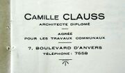 Document d'archive : adresse de l'architecte jusqu'en 1934